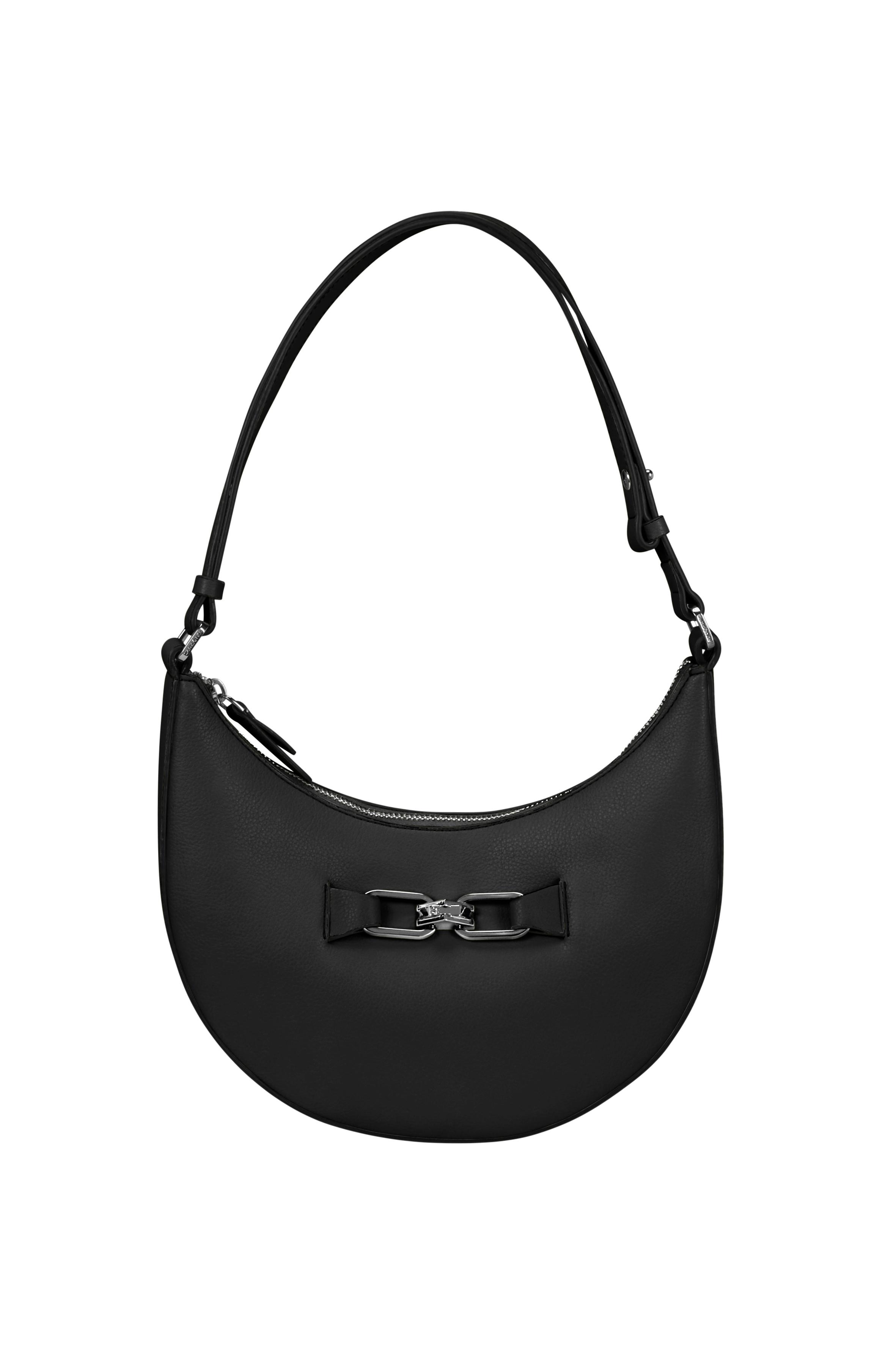 STAR-RING-MINI HOBO BAG-BLACK