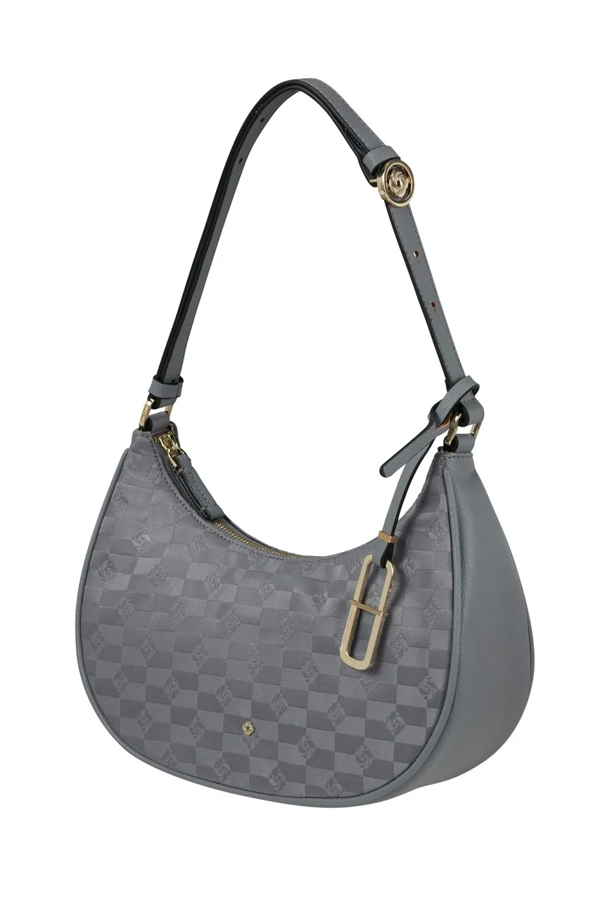 EVERY-TIME - MINI HOBO BAG JACQ - JACQUARD GRI ARGINTIU
