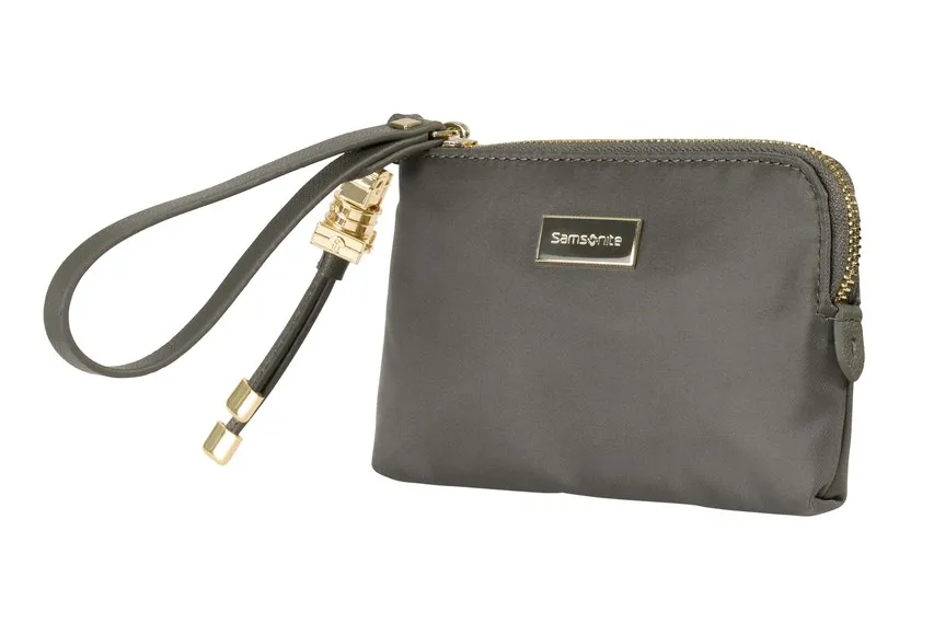KARISSA SLG-FLAT POUCH 3CC GUNMETAL VERDE
